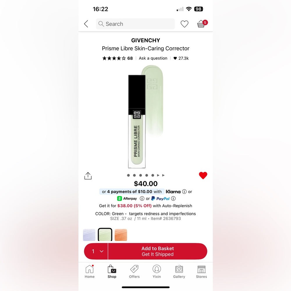 Givenchy
Prisme Libre Skin-Caring Corrector - Picture 2 of 3